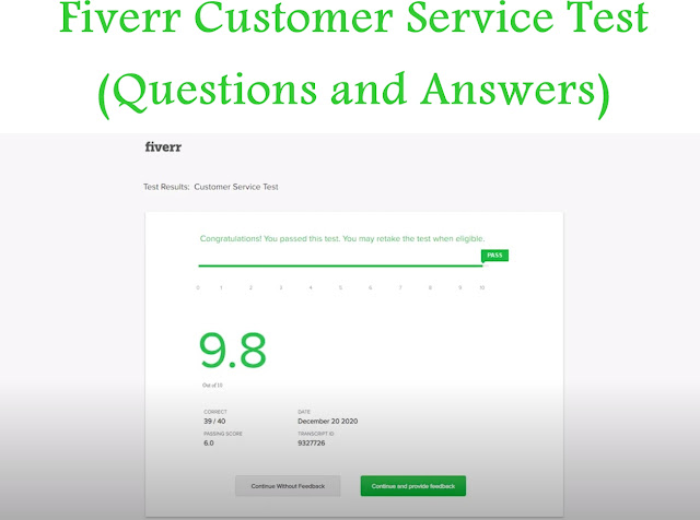 Fiverr Customer Service Test Questions and Answers