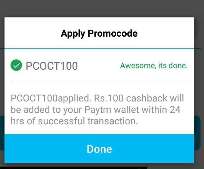 free cash paytm promo code