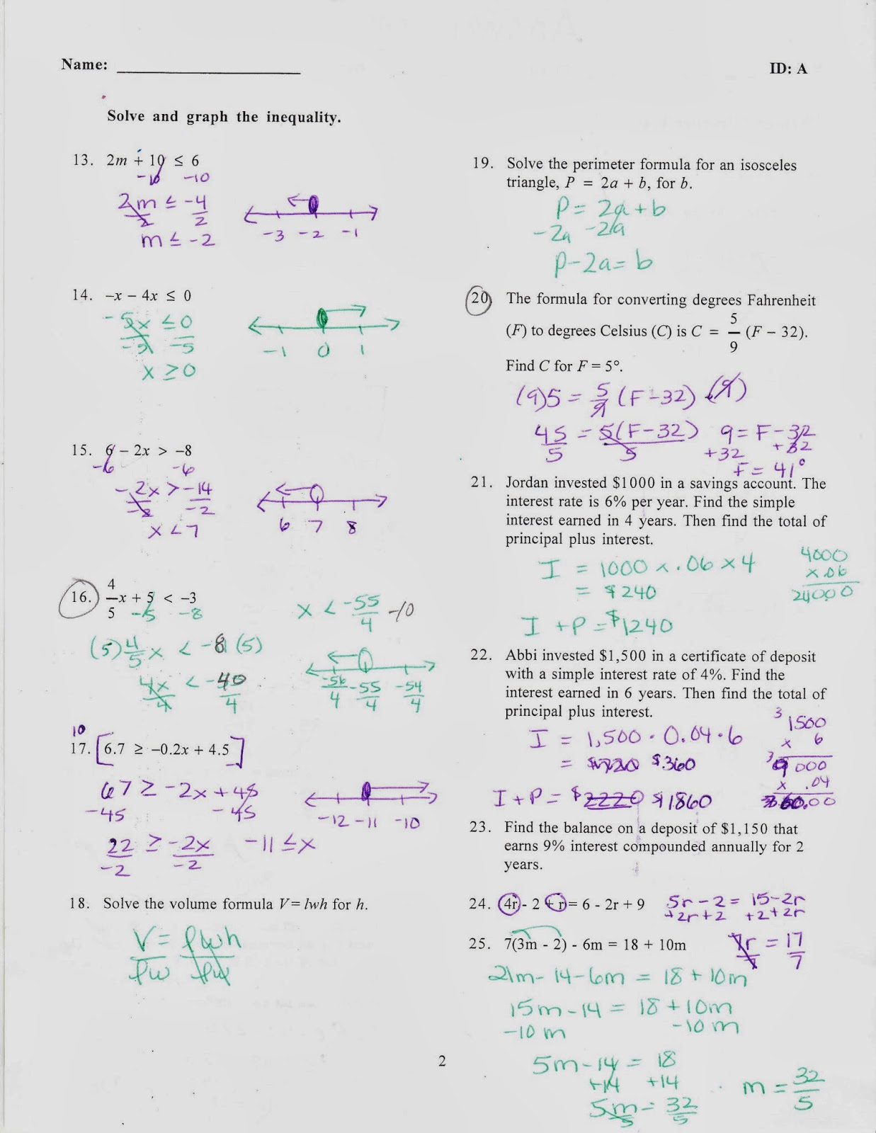 Ms. Jean's Classroom Blog: Chapter 7 Practice Test Answers