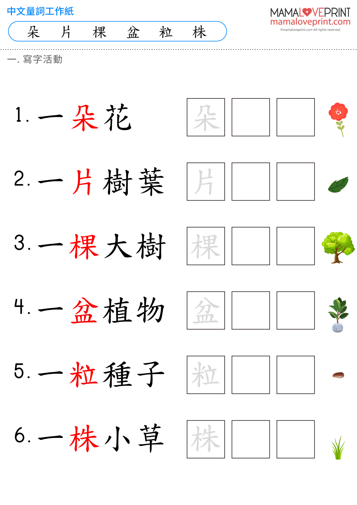小一中文練習