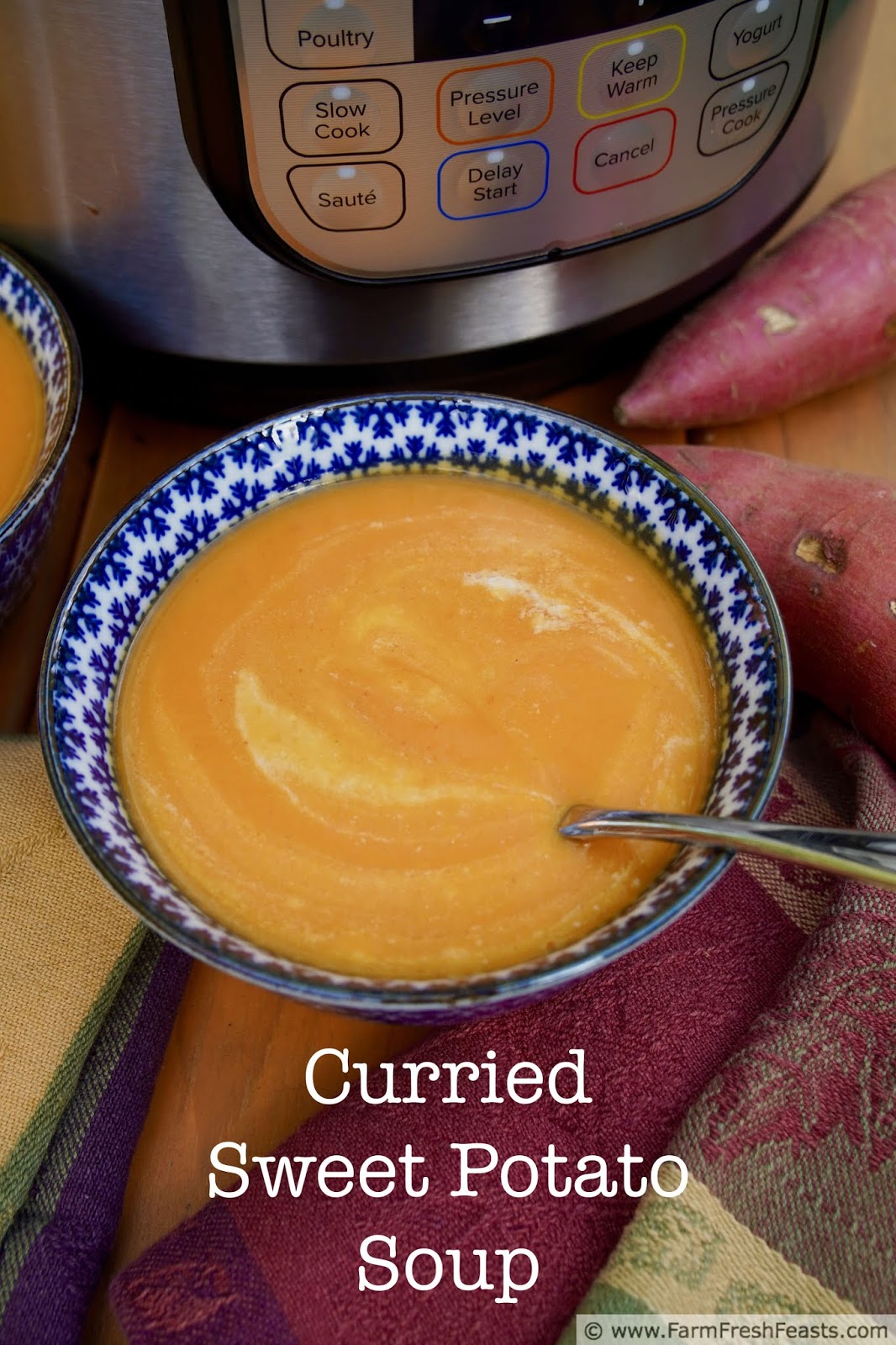 Farm Fresh Feasts Curried Sweet Potato Soup in the Instant Pot