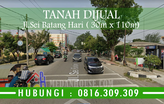 dijual tanah kosong di medan jl sei batang hari medan sunggal dekat rs bunda thamrin