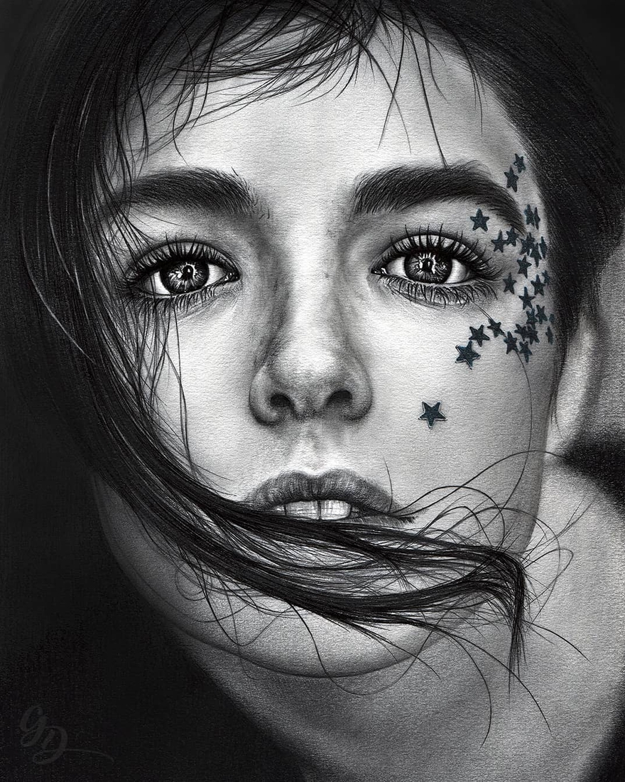 Black and White Realistic Drawings