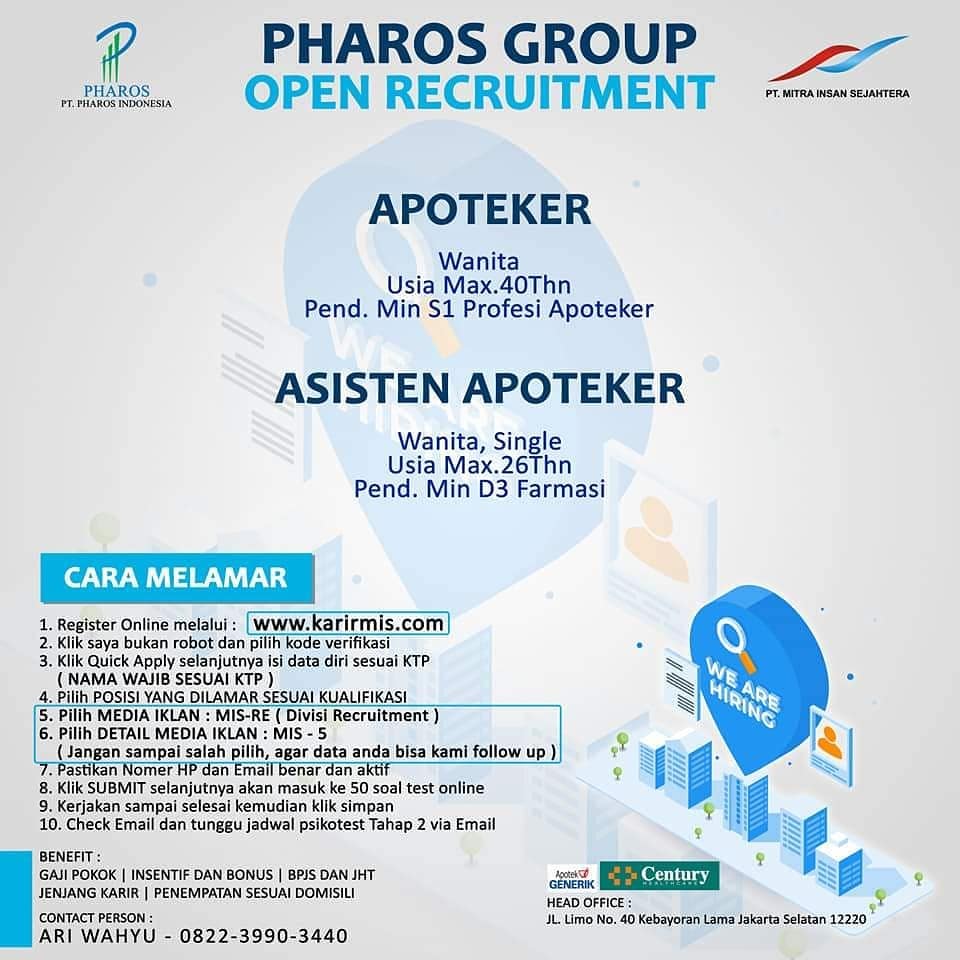 Lowongan Kerja Pharos Group Pt Pharos Indonesia