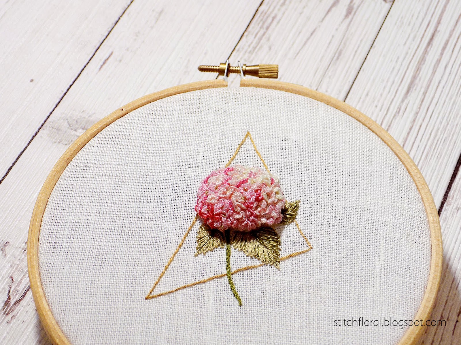 Hydrangea embroidery tutorial