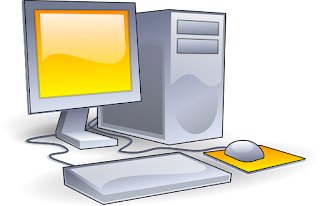 black and white picture of desktop pc