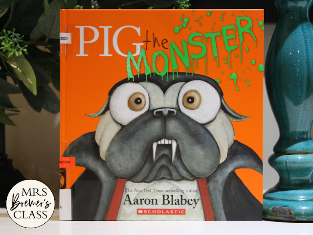 Pig the Monster book study activities unit with Common Core aligned literacy companion activities for Kindergarten and First Grade