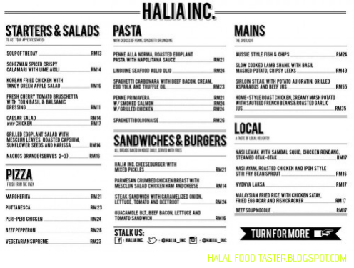 Halal food taster: Halia Inc @ Jalan Merdeka
