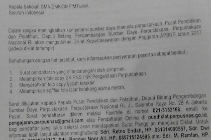 Diklat Kepustakawanan Pusdiklat Perpustakaan Nasional RI