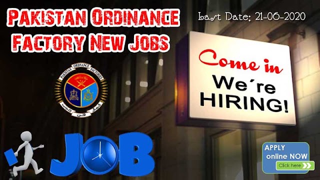 Pakistan Ordinance Factory New Jobs 2020