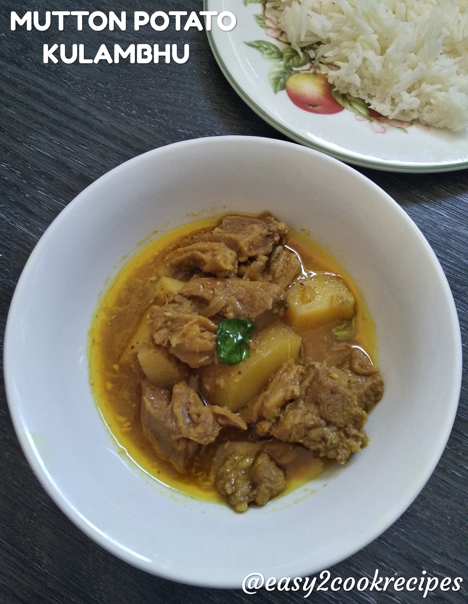 EASY2COOK RECIPES: MUTTON POTATO CURRY