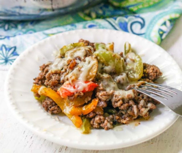 LOW CARB CHEESESTEAK GROUND BEEF