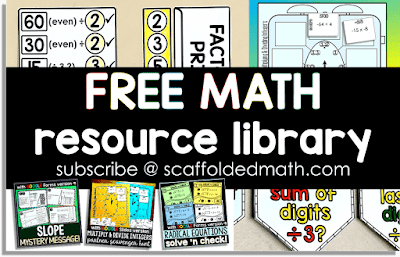 Scaffolded Math and Science free math resource library
