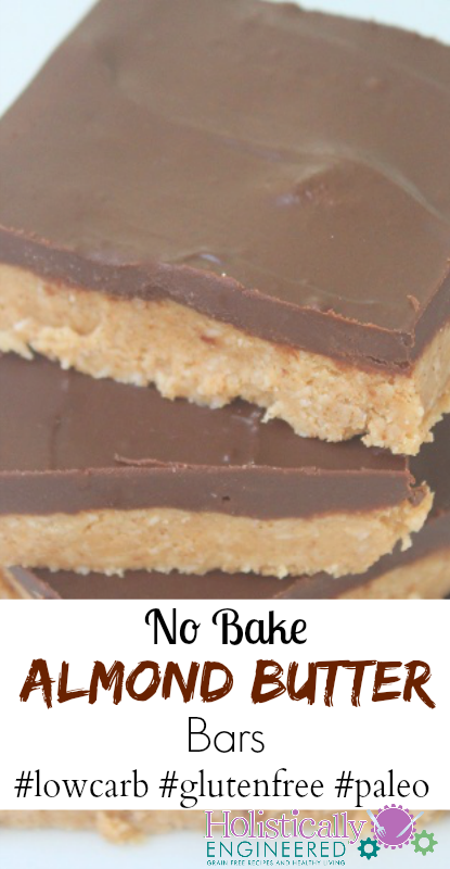 No Bake Almond Butter Bars (Low Carb and Gluten Free)
