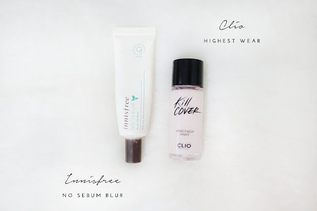 Clio Highest Wear Primer, Innisfree No-Sebum Blur Primer