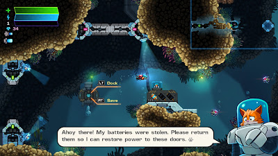 Astro Aqua Kitty Game Screenshot 1