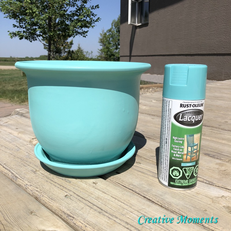 Plastic Plant Pots Spray Painted & Updated