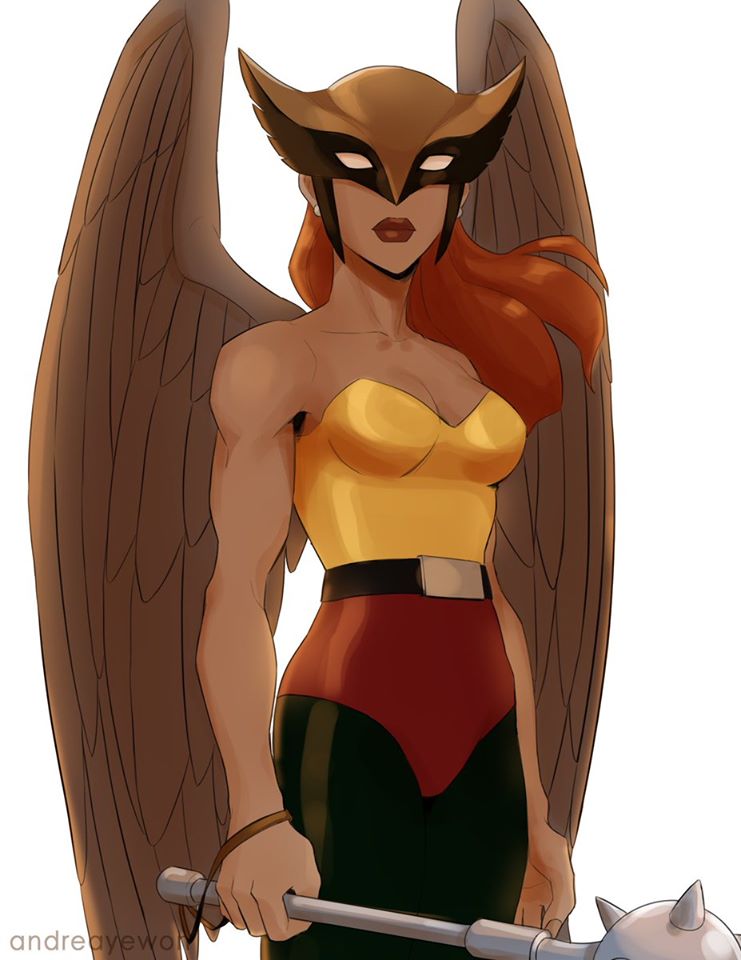 Hawkgirl Art by Andrea Yewon.