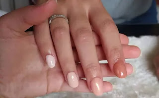acrylic overlay on natural nails