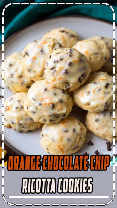 Orange Chocolate Chip Ricotta Cookies - One of my all time favorite Christmas cookies! Perfectly soft and full of that irresistable fresh orange and dark chocolate flavor. Sure to be a hit at your next Christmas party! #cookies #christmascookies #ricottacookies #chocolate #dessert