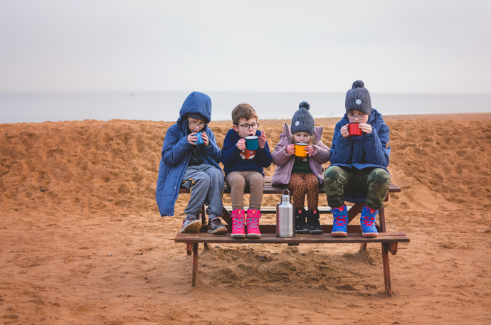 ordinary moments, hot chocolate at the beach