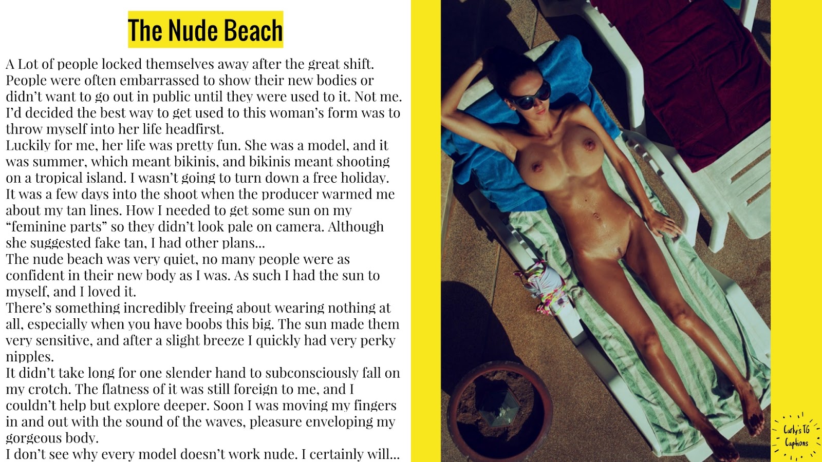 Carly's Captions : The Nude Beach (Explicit)