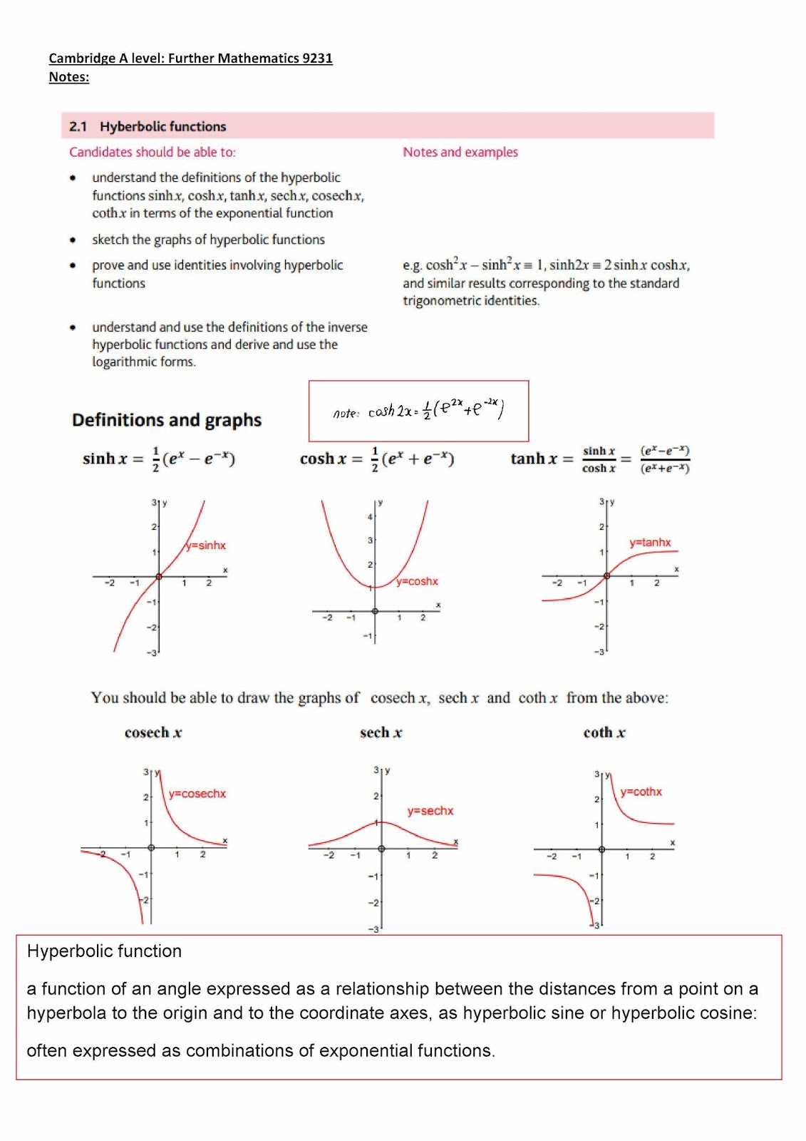 Pro A Tuition Centre: CIE Further Mathematics (9231) Topical Past ...