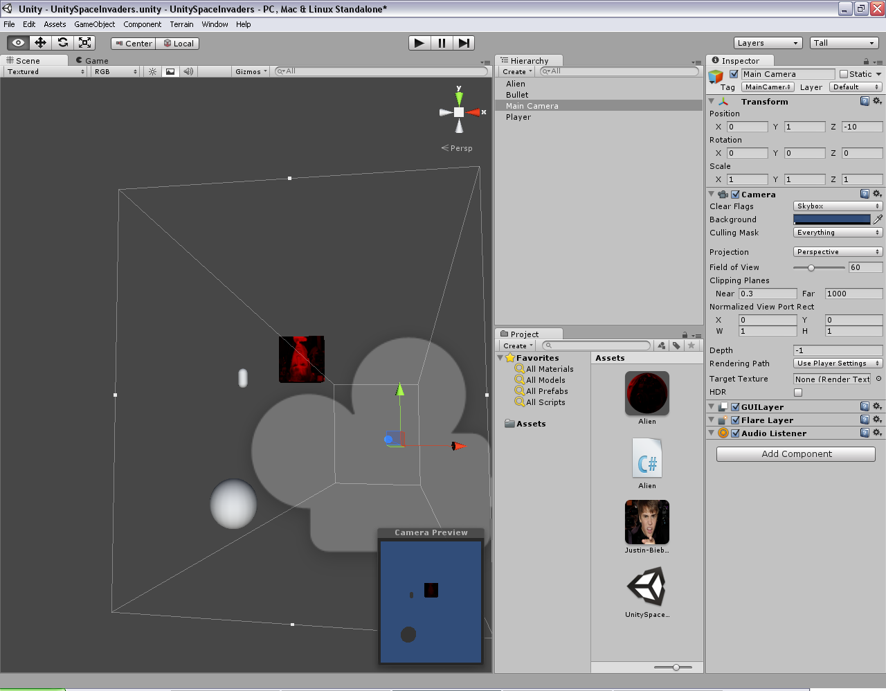 Programmer's Ranch: Unity3D: Space Invaders (Part 3 - Prefabs)
