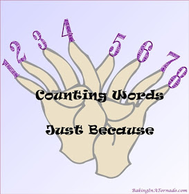 Counting Words, Just Because | Graphic designed by, featured on and property of www.BakingInATornado.com | #humor #MyGraphics