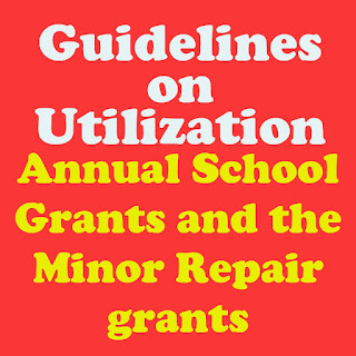 Guidelines on Utilization of Annual School Grants and the Minor Repair grant released to   the schools in 2019-20 are as follows 