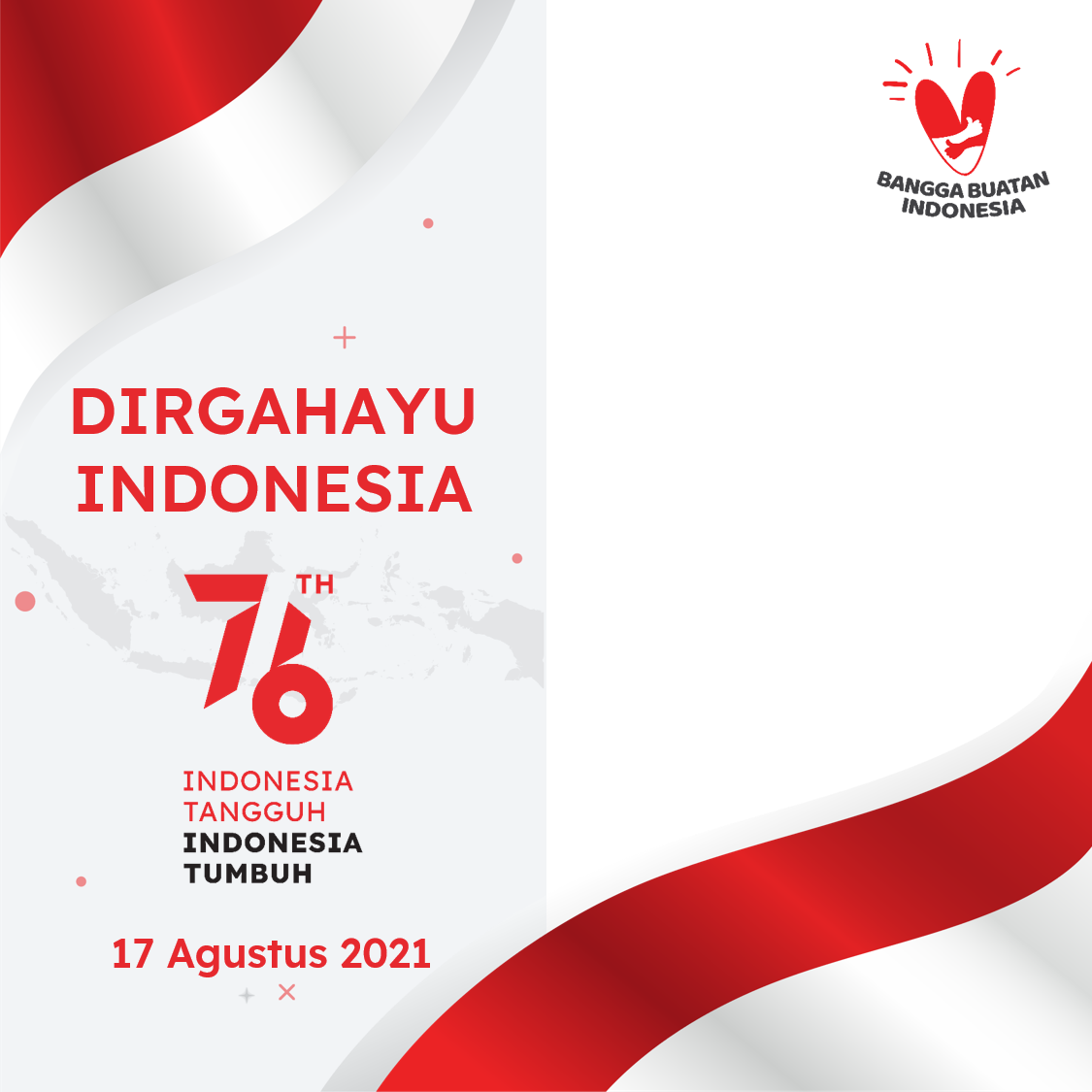 Link Desain Bingkai Foto Twibbon Dirgahayu HUT RI ke-76 Tahun 2021 - Twibbonize