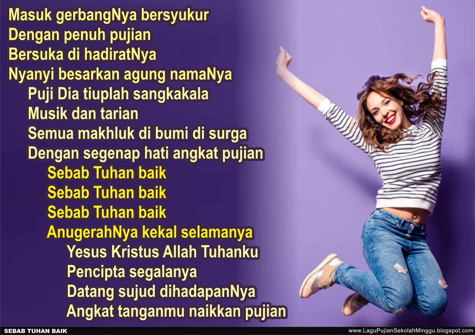 Lirik Lagu Pujian Rohani Kristen Sekolah Minggu Gereja Tuhan Yesus Sebab Tuhan Baik Lirik Lagu Rohani Kristen Natal Paskah