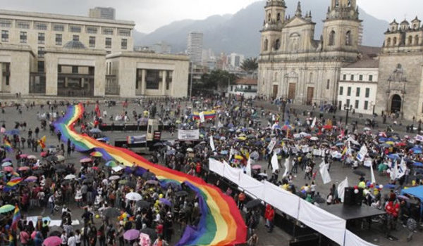 Protesta por matrimonio gay en Colombia