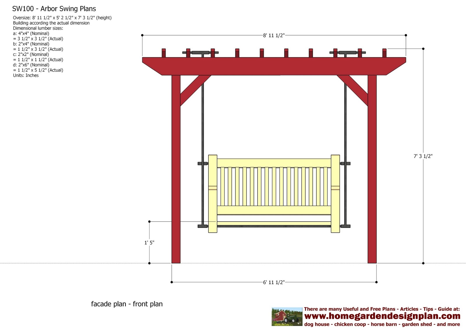 arbor swing plans » woodworktips