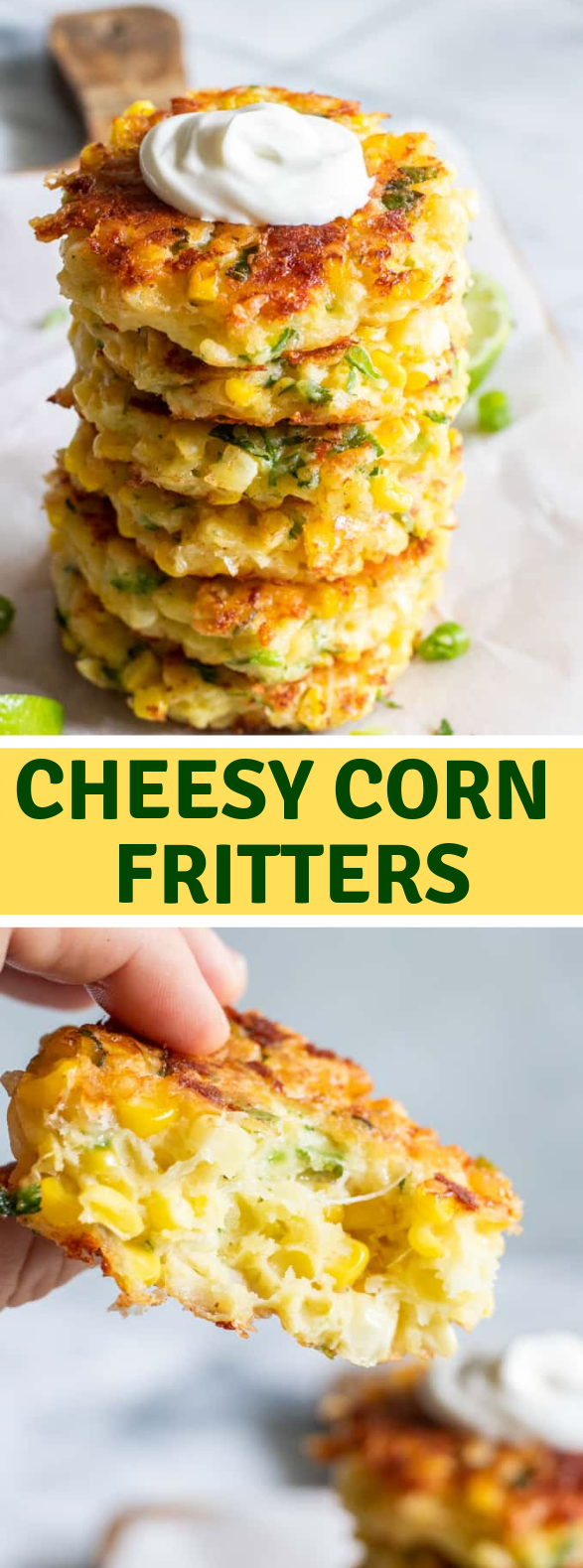 Cheesy Corn Fritters #easymeal #summer