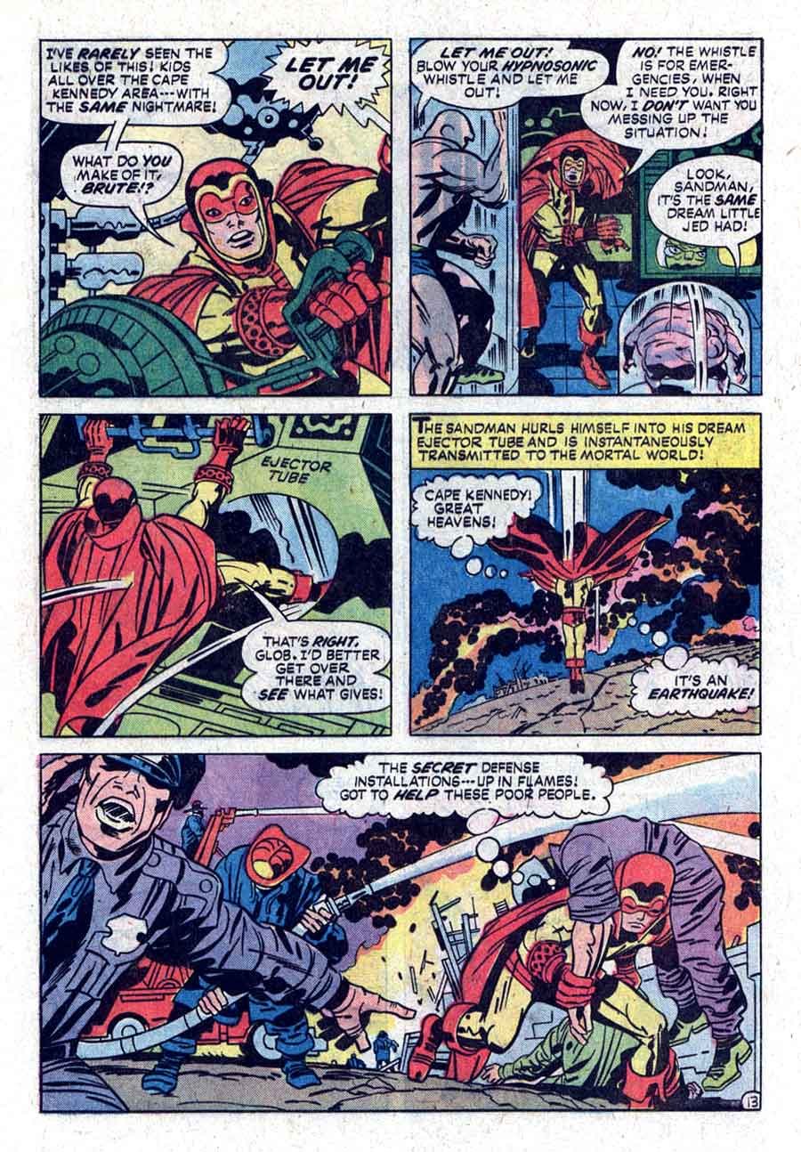 The Sandman v1 #1 dc bronze age comic book page art by Jack Kirby The Sandman v1 # dc bronze age comic book page art by Jack Kirby