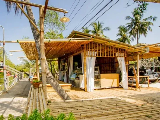 desain warung kopi sederhana dari bambu desain warung kopi dari bambu