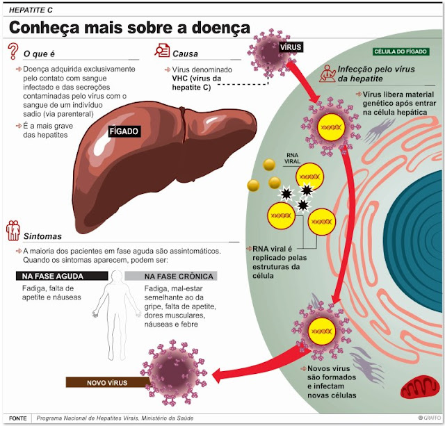 Hepatite C, doença e sintomas.