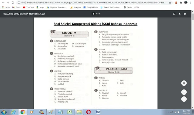 Contoh soal tes p3k bahasa indonesia lengkap beserta jawabannya