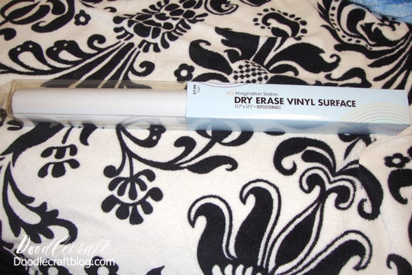 Dry erase vinyl is adhesive on one surface and the other surface is a dry erase surface. Turn anything into a dry erase board with this vinyl.