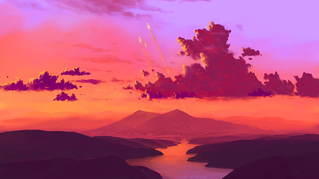 BEAUTIFUL LANDSCAPE ILLUSTRATION TO USE AS DESKTOP WALLPAPWER FOR HD 1080P SCREEN