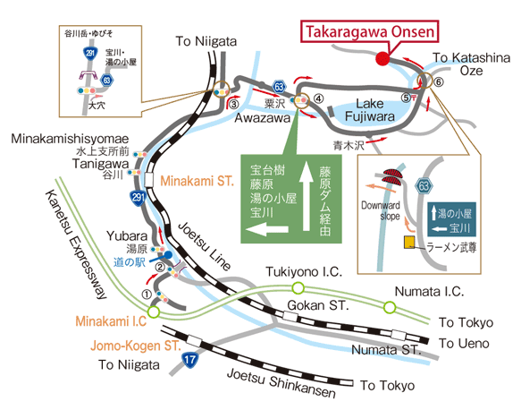 Takaragawa-Onsen-Osenkaku-map