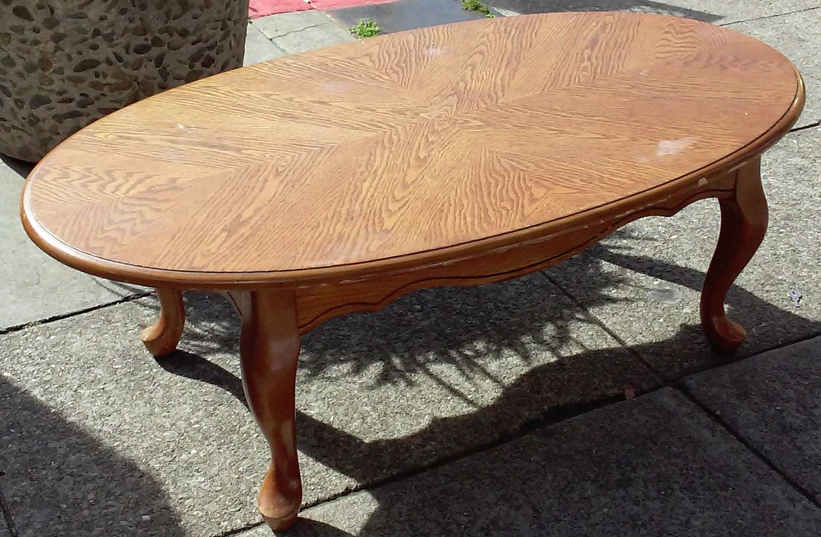 UHURU FURNITURE & COLLECTIBLES SOLD 4' Oak Finish Coffee Table 30