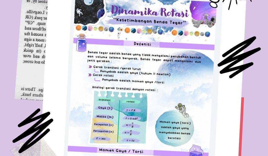 Download Catatan Fisika Kelas 11 : DINAMIKA ROTASI