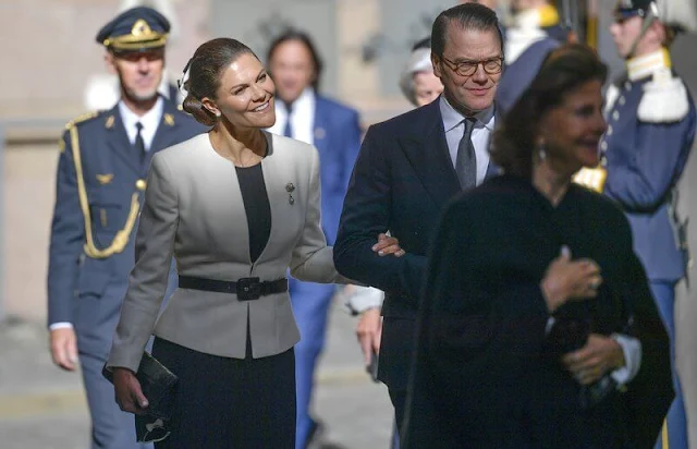 King Carl Gustaf, Queen Silvia, Crown Princess Victoria and Prince Daniel attended the opening of the Riksdag