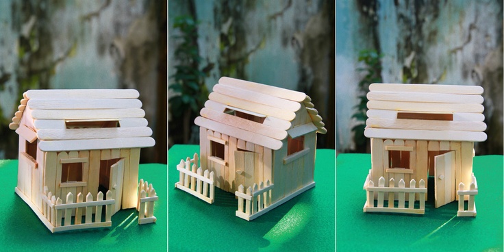 Ide Unik Membuat  Rumah  Mainan Dari  Stik  Es  Krim  Ragam 