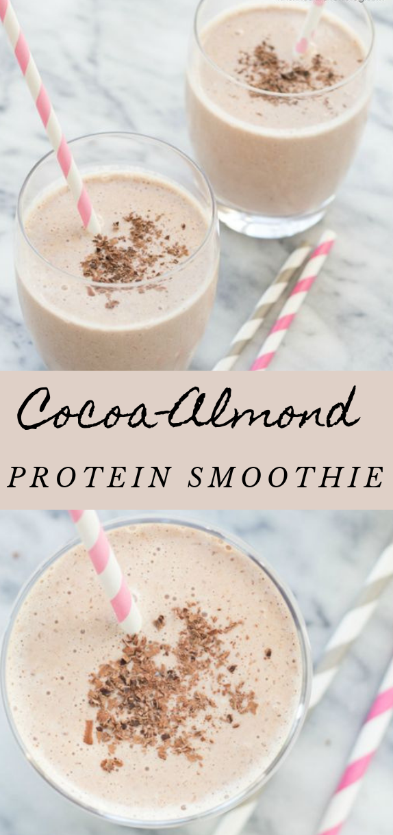 Cocoa Almond Protein Smoothie drink delicious