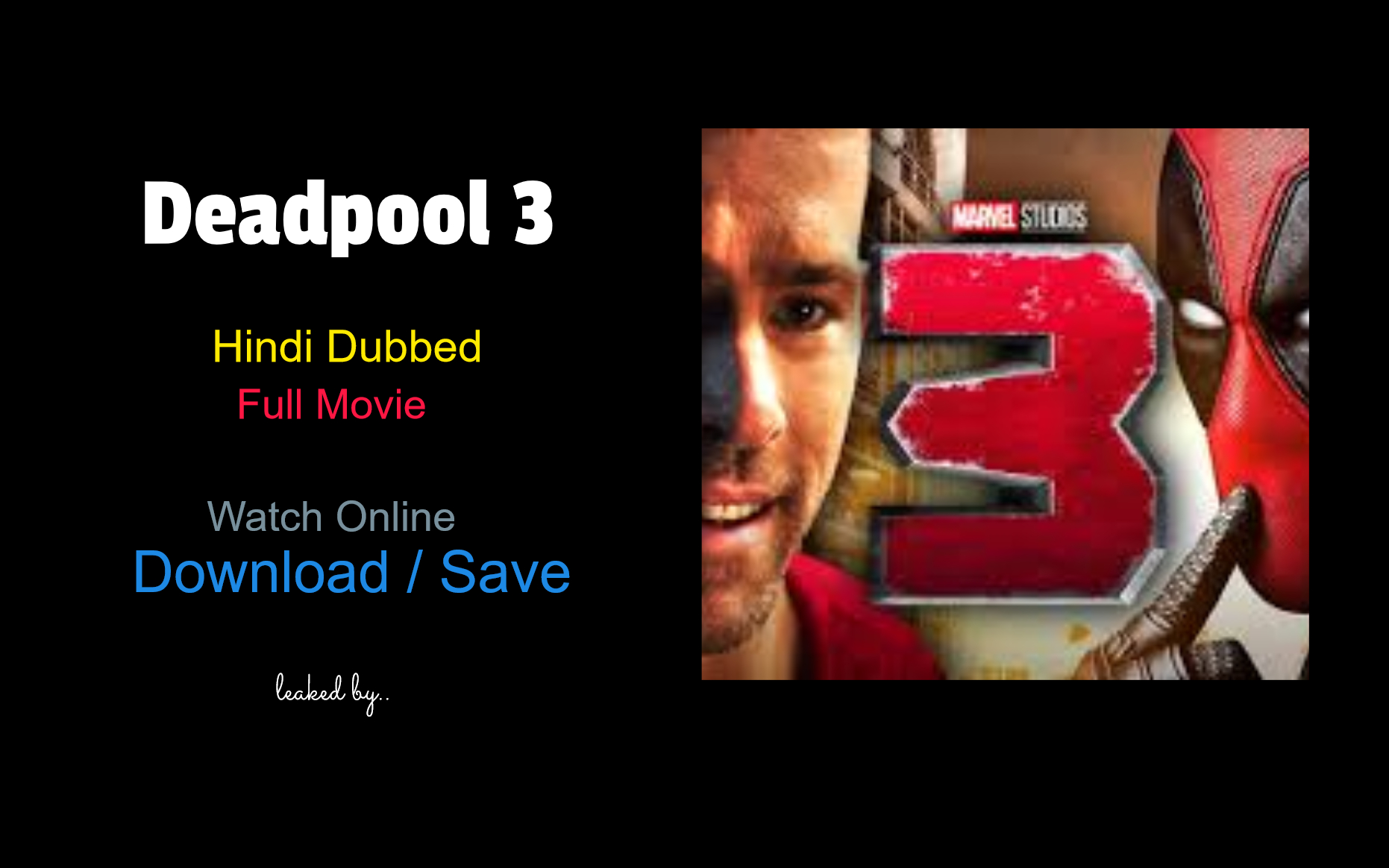 Deadpool 3 (2021) full movie watch online download in bluray 480p, 720p, 1080p hdrip