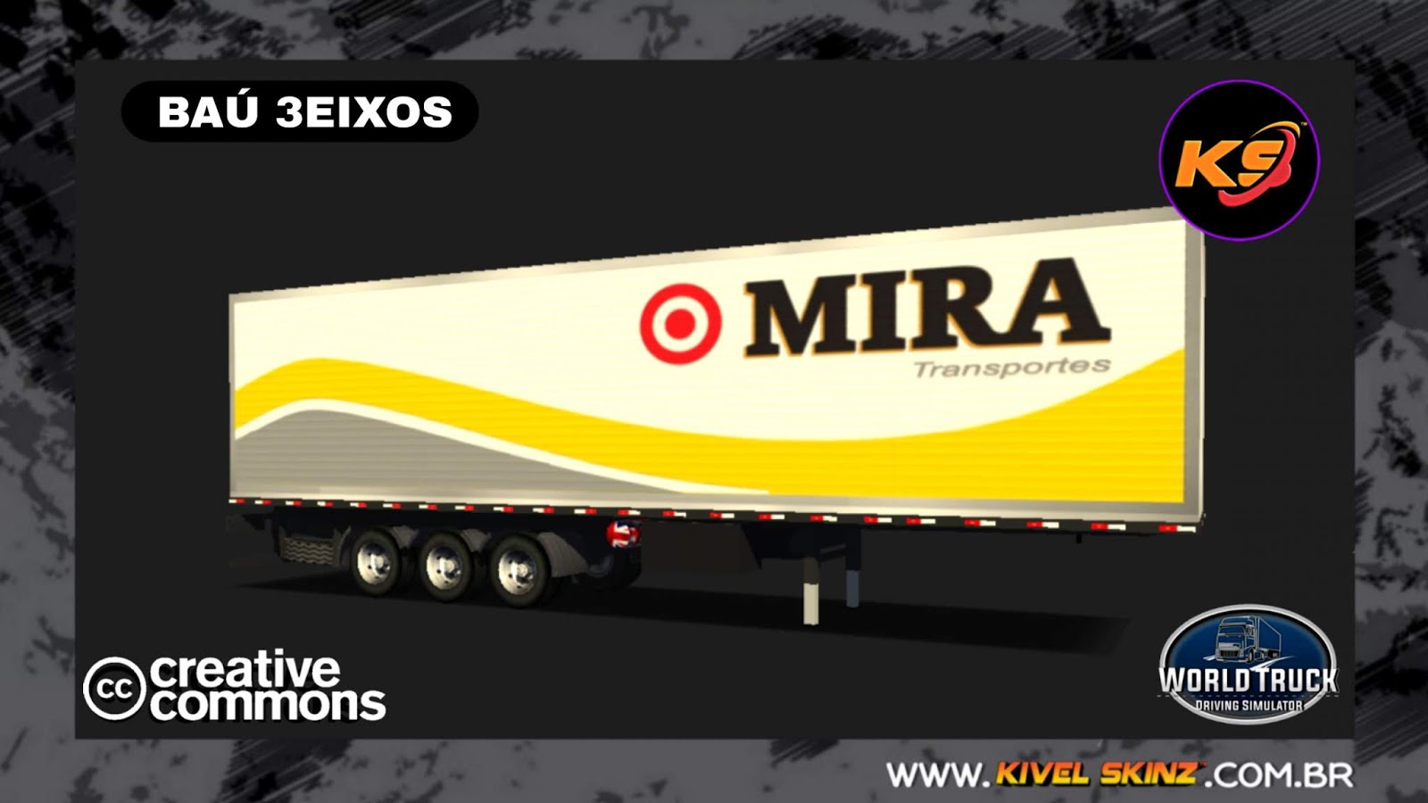 Skins World Truck Driving Baú 3eixos Mira Transportes