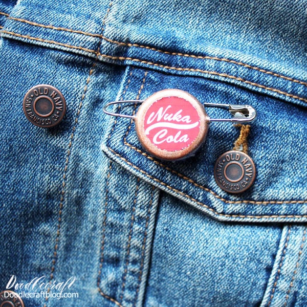 ***Or take your caps a step further and make them party favors!  This cute pin is reminiscent of the "Ellie Badge" from Up! Here's a full post on making these caps into badges in a snap.  Then you can send all the party goers home with a take home favor, to remind them of your favorite video game.